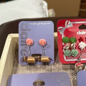 Bundle of earrings, mostly Claire’s earrings